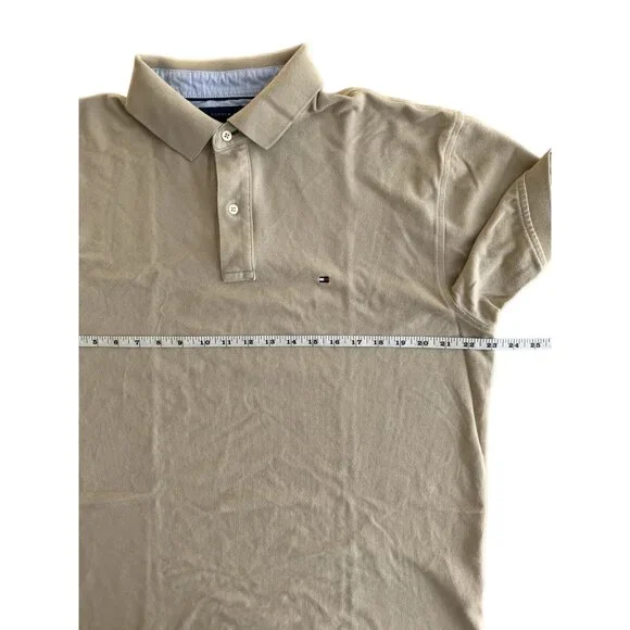 Tommy Hilfiger Mens Polo Shirt Classic Beige Size Large - Picture 5 of 7